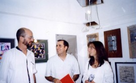 Con l'artista Luciano Ghersi presso Galleria Sincron Brescia
