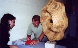 Con l'artista Guido Moretti