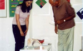 Con Armando Nizzi presso la Galleria Sincron Brescia