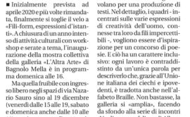 Giornale di Brescia. Mostra Fili-Form, L’Altra Arte, Bagnolo Mella, 2023
