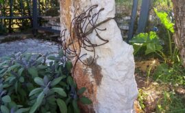 frattura obliqua - marmo, ferro - cm 54 x 69 x 15 R